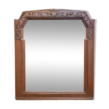 Miroir époque Art Déco en noyer