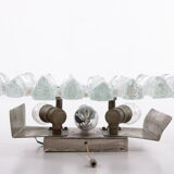 Wall lamp with ice glass made by J.T. Kalmar,1960s