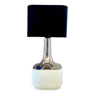 "Space Age" lamp in ceramic and chrome-plated metal - 1960/1970.