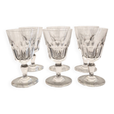6 verres en cristal estampillé baccarat