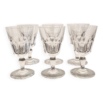 6 verres en cristal estampillé baccarat