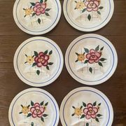 6 assiettes plates à compartiments Digoin Sarreguemines
