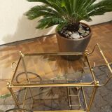Rolling dessert brass removable tray 70s