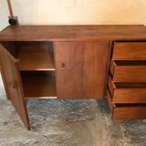 Vintage style scandi enfilade in blond walnut veneer