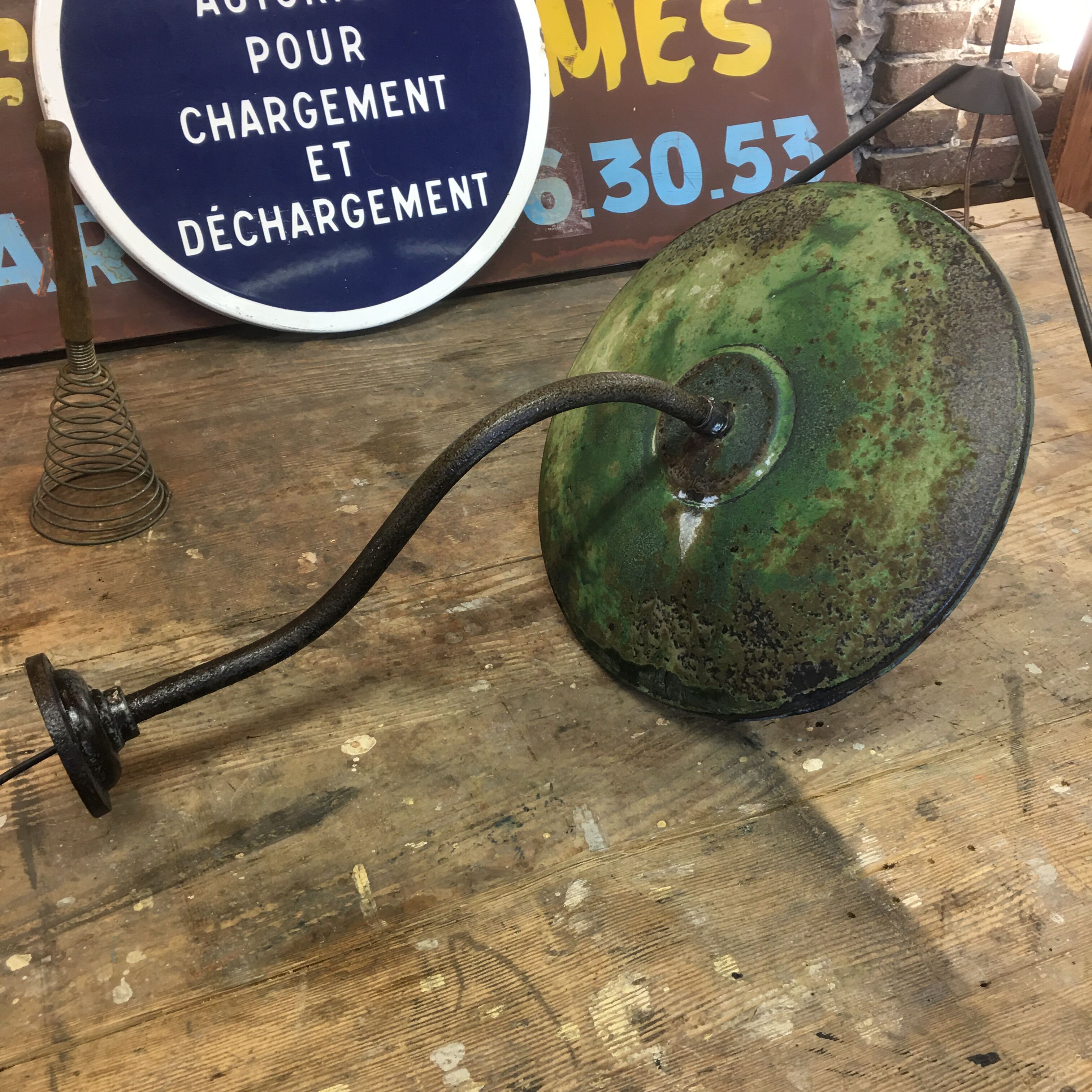 Old gooseneck lamp
