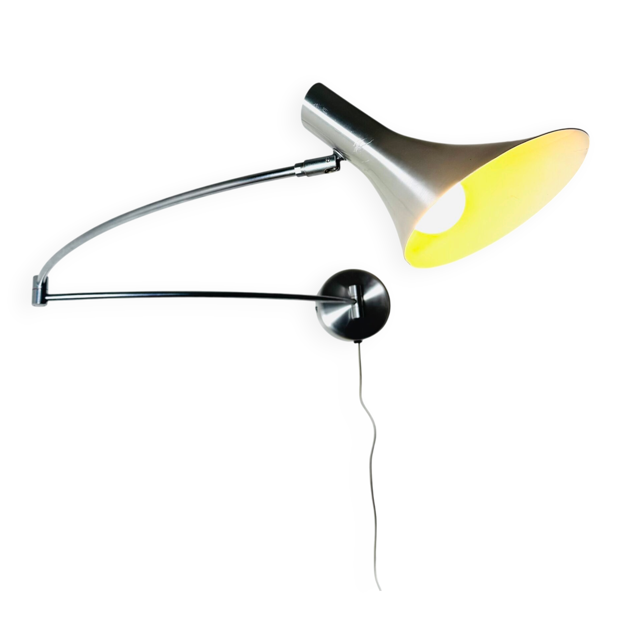 Trumpet Shade Swing Arm Wall Lamp By Hala Zeist, The Netherlands, 1980S
