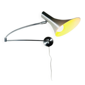 Lampe murale à bras articulé Trumpet Shade par Hala Zeist, Pays-Bas, années 1980.