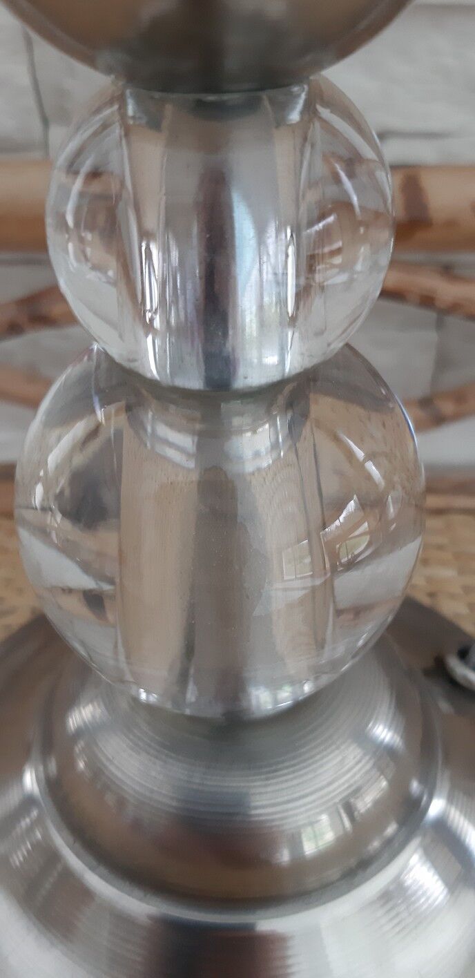 1930s glass lamp and opaline