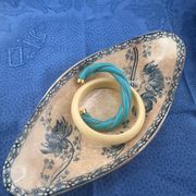 Pair of delightful antique faience – Sarreguemines "Royat" and Lunéville
