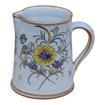 Decorated earthenware pitcher – signed Duncan Marais