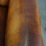 Sheep leather spacious 2-seater Art Deco design sofa from Bart van Bekhoven