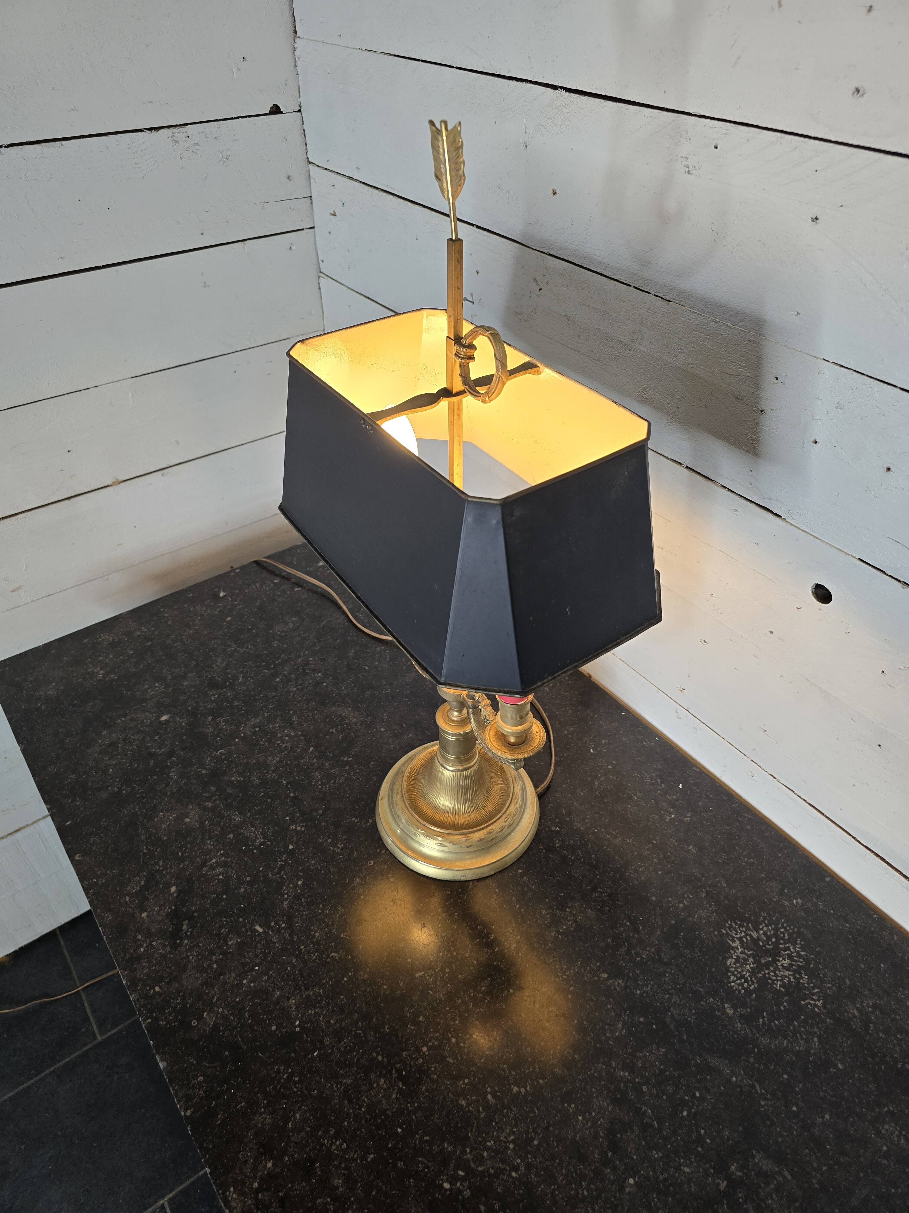 Lampe bouillotte style empire en bronze milieu XXème