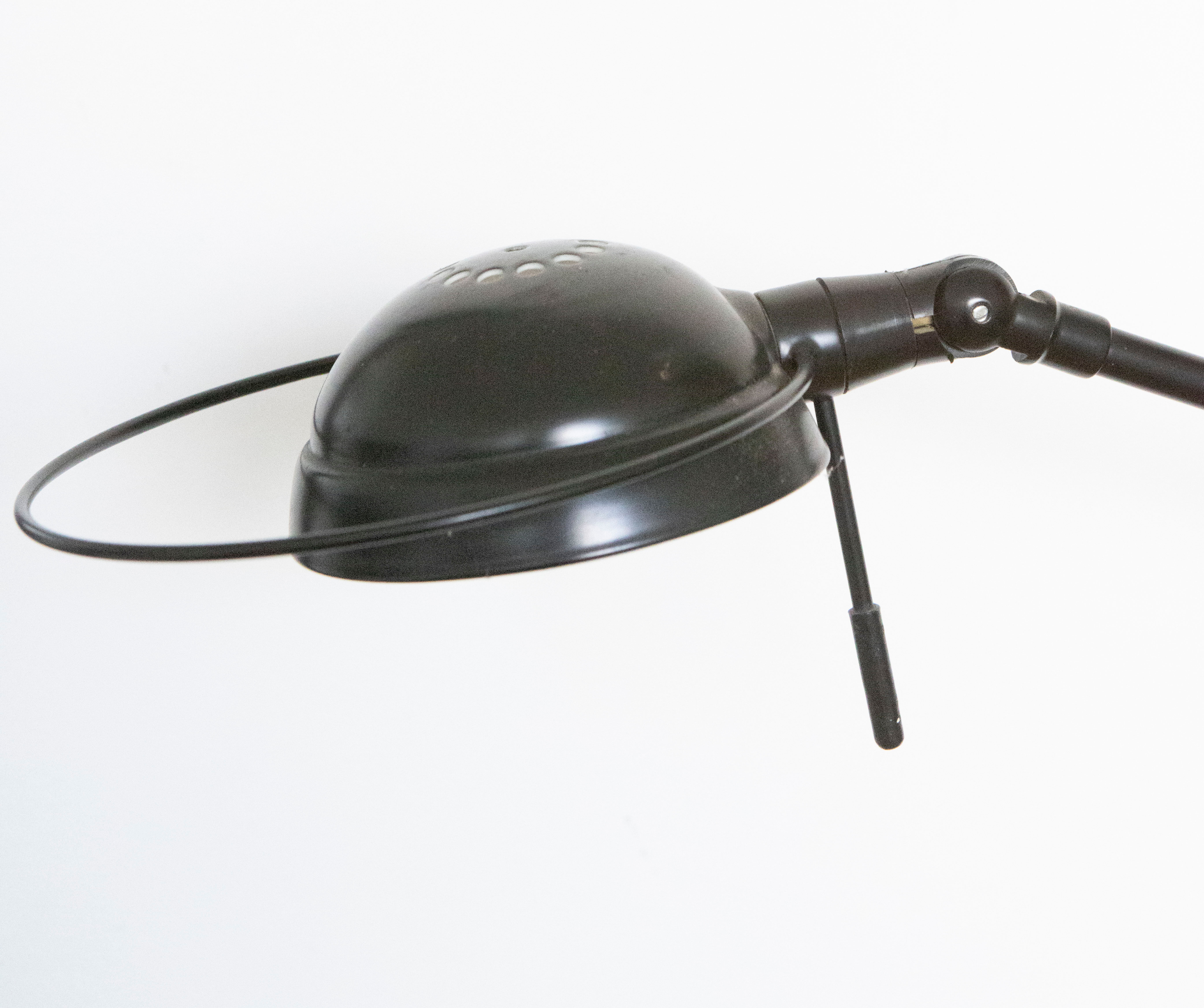 Vintage balance lamp aluminor black lacquered metal