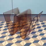 Michel Dumas smoked plexiglass magazine holder