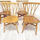 4 Ercol Candlestick Back Dining Chairs