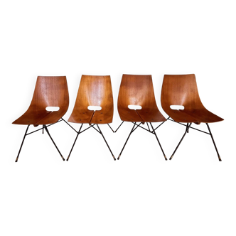 4x Chaises "Medea" Par Vittorio Nobili