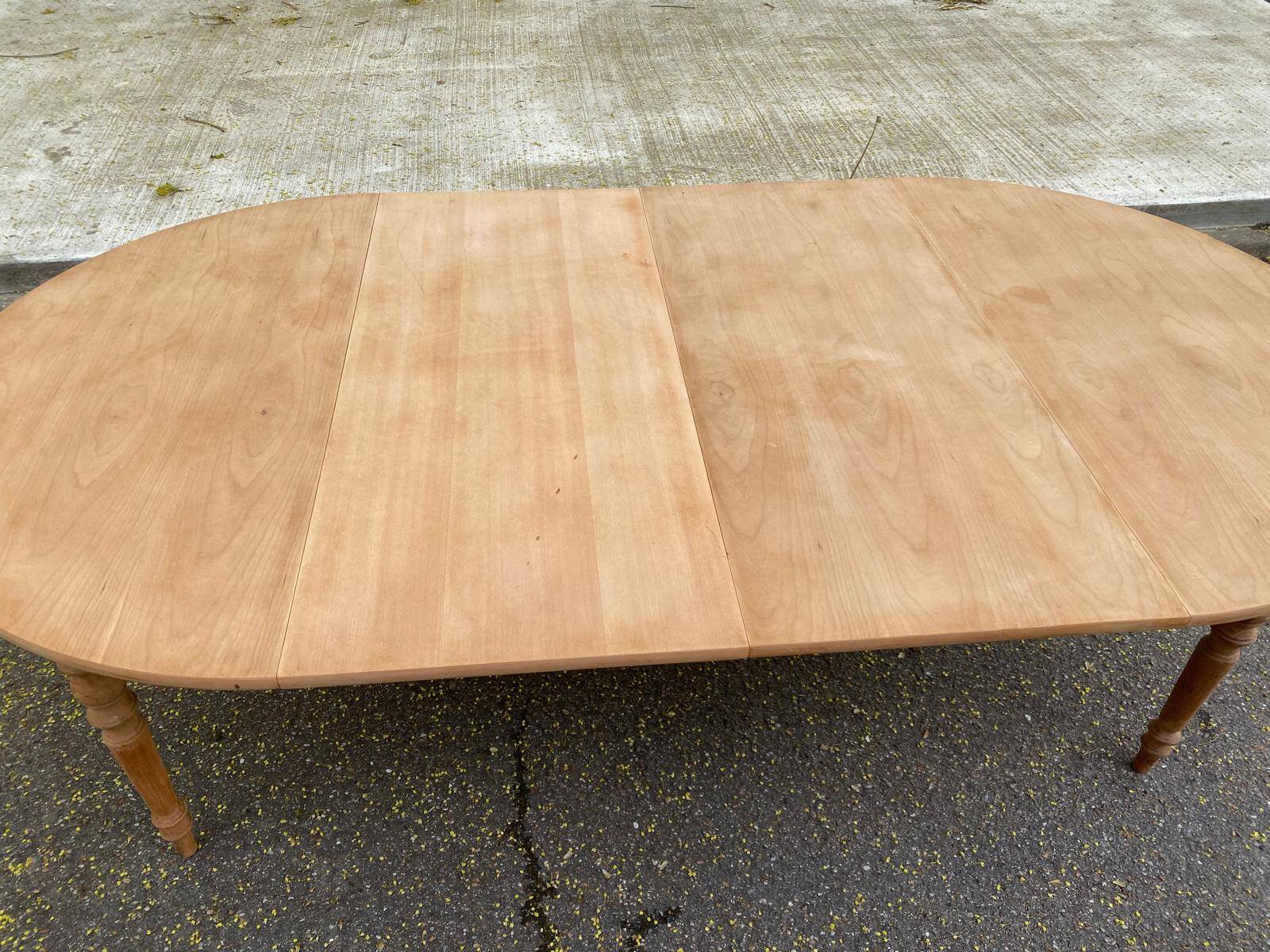 Renovated Louis Philippe round extendable dining table 115-2215cm 20th century