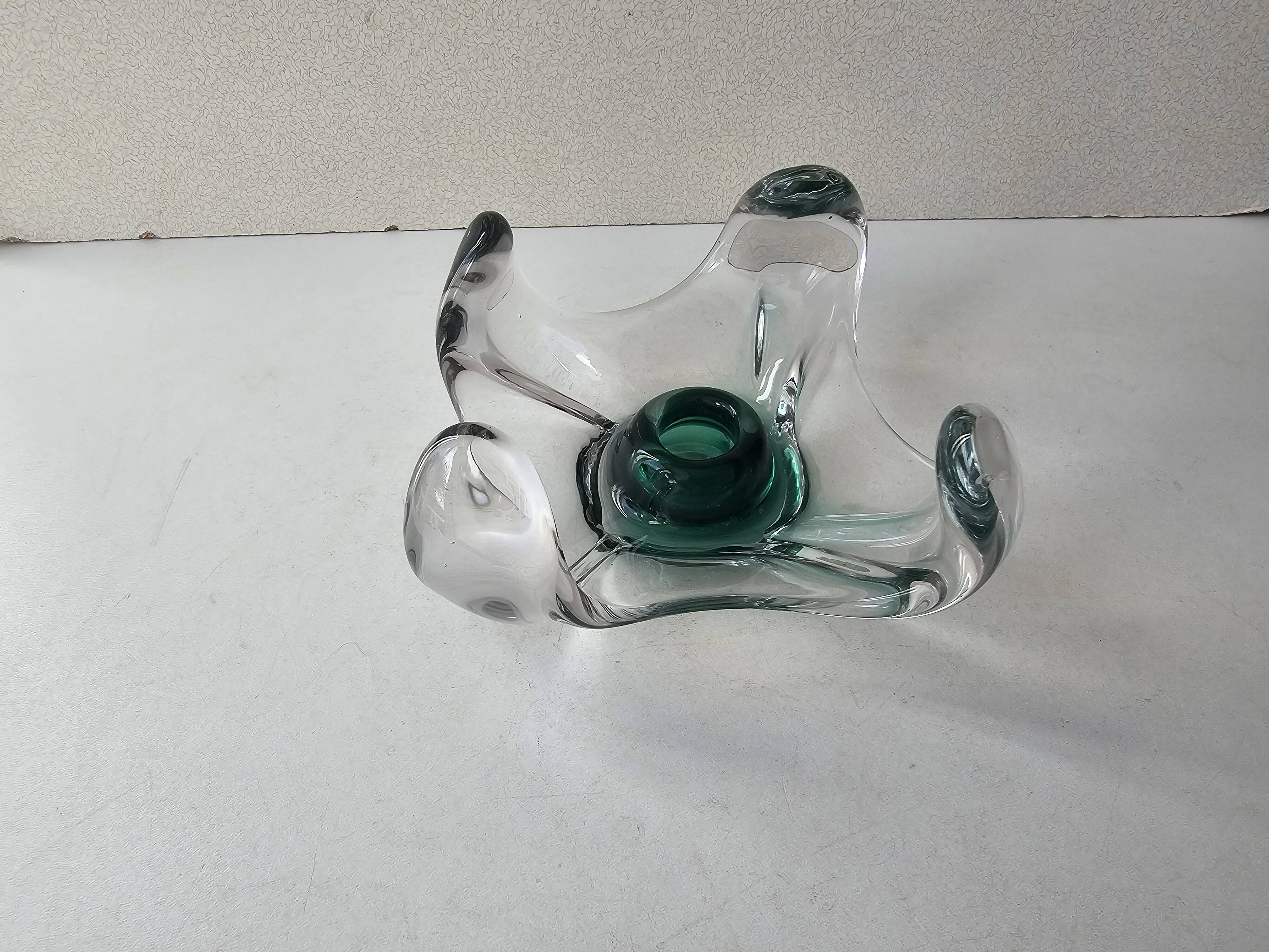 Glass candlestick in the style of Murano - 1960s