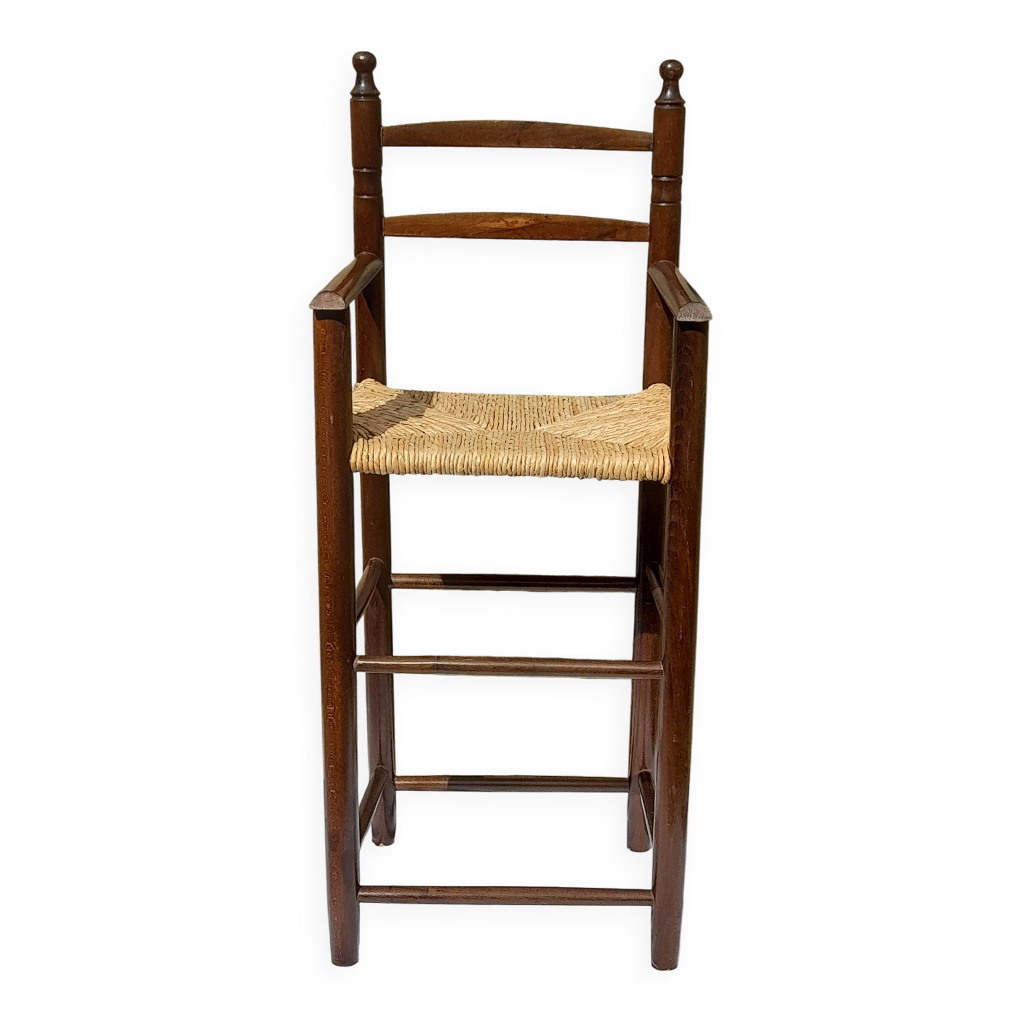 Straw high chair for children H 93 cm