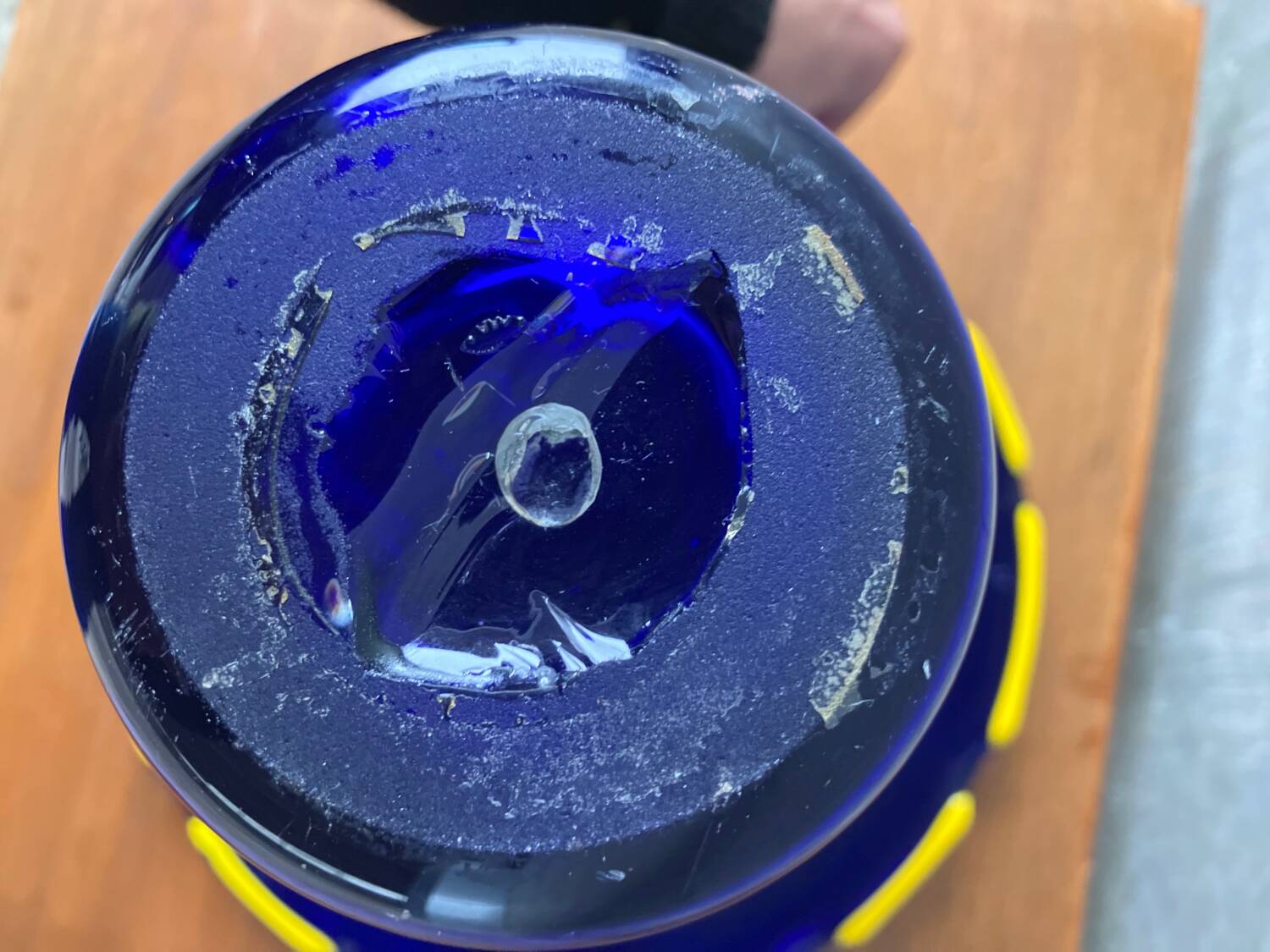 Large blue Murano glass vase, 1960s