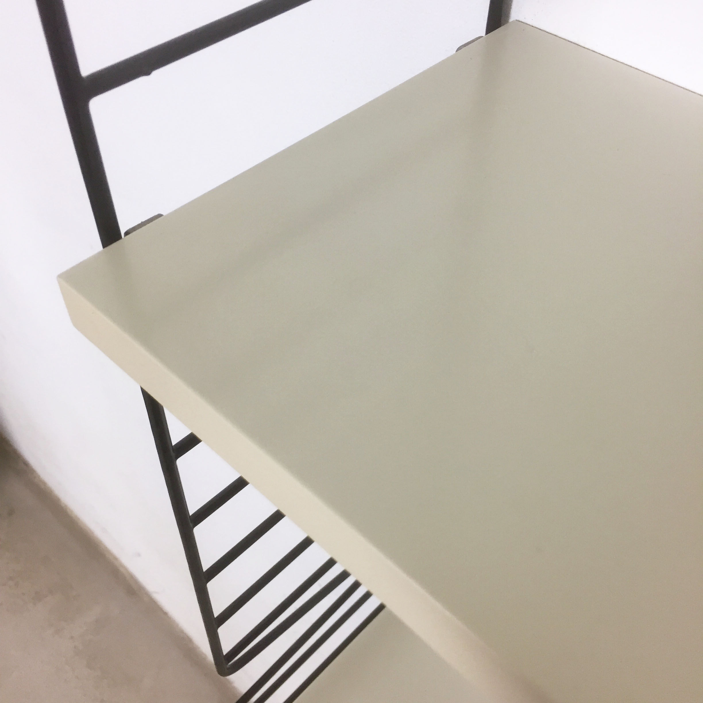 Swedish white shelves by Nisse Strinning for String of the 1960s