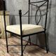 Pair of vintage iron garden armchairs circa 1980