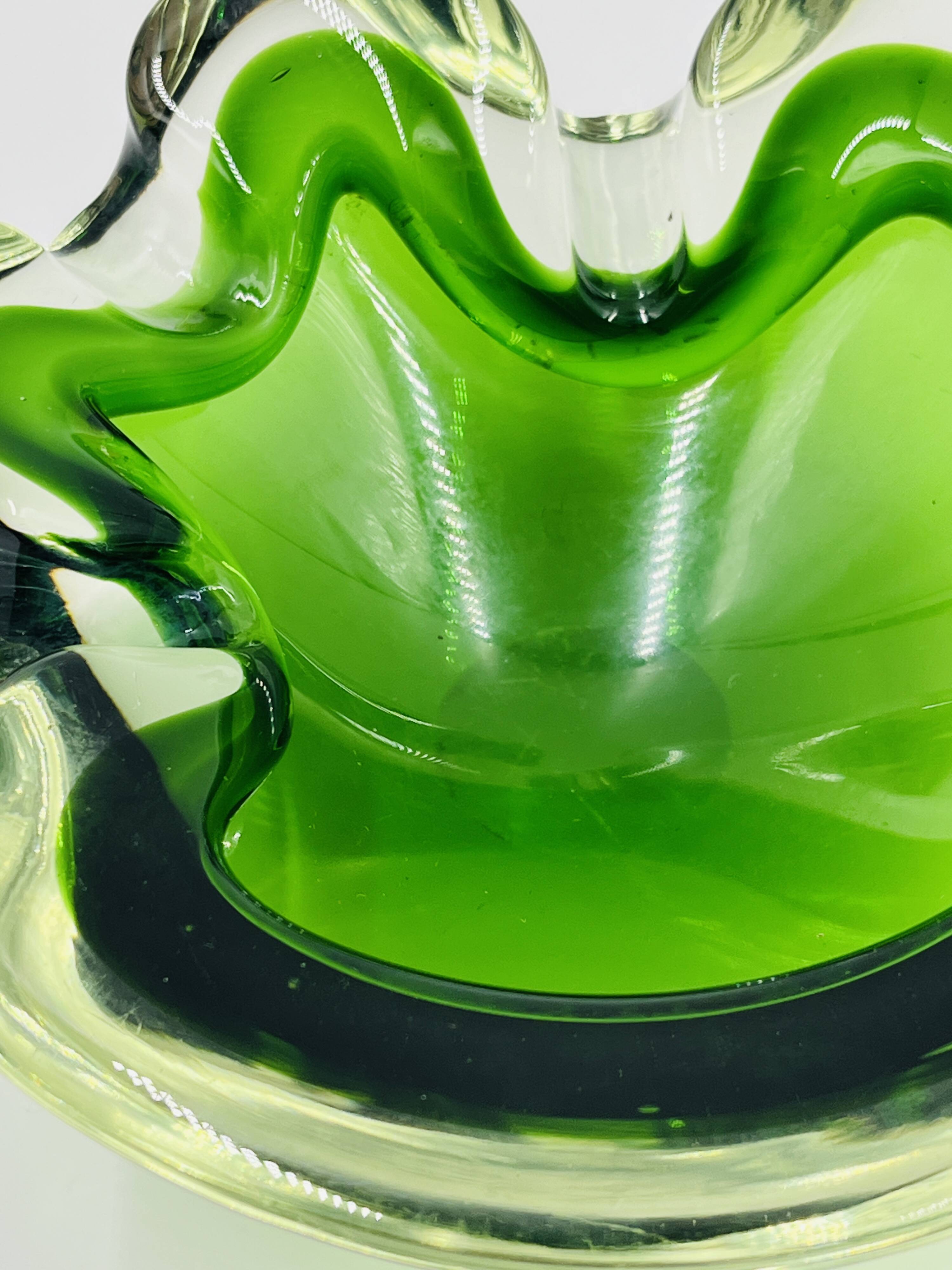 Cendrier vide-poche Murano en verre Sommerso