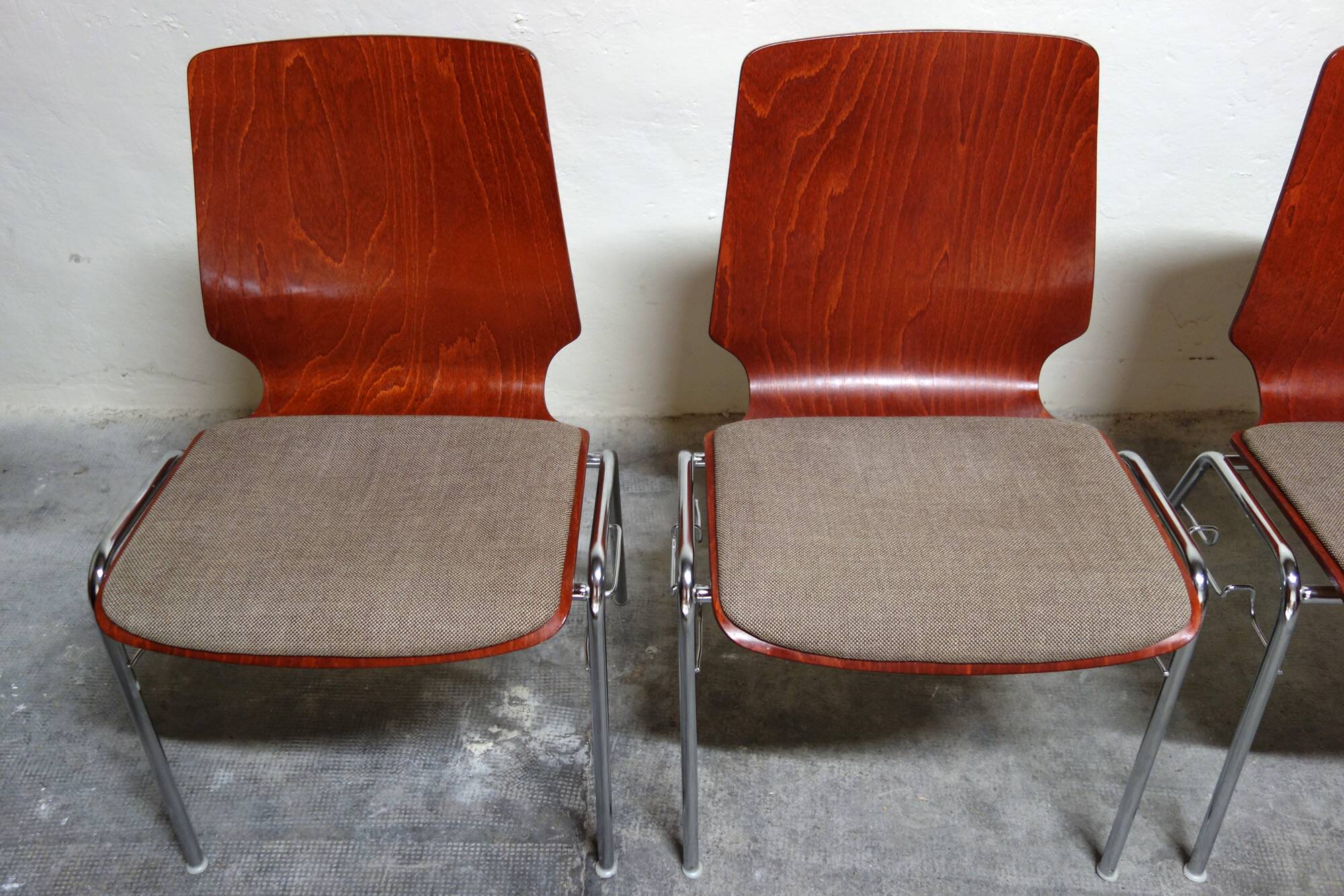 Set of 4 Hiller chairs, Germany, 1970s
