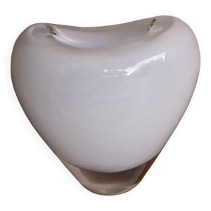 Vase cœur blanc et transparent