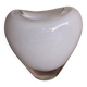 Maria Christina Hamel Murano white and transparent heart vase