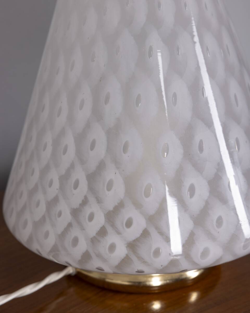 Vintage 1970s Murano glass table lamp, Italian design
