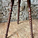 Turned wooden clover table