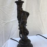 Colonial spirit bronze monkey bedside lamps