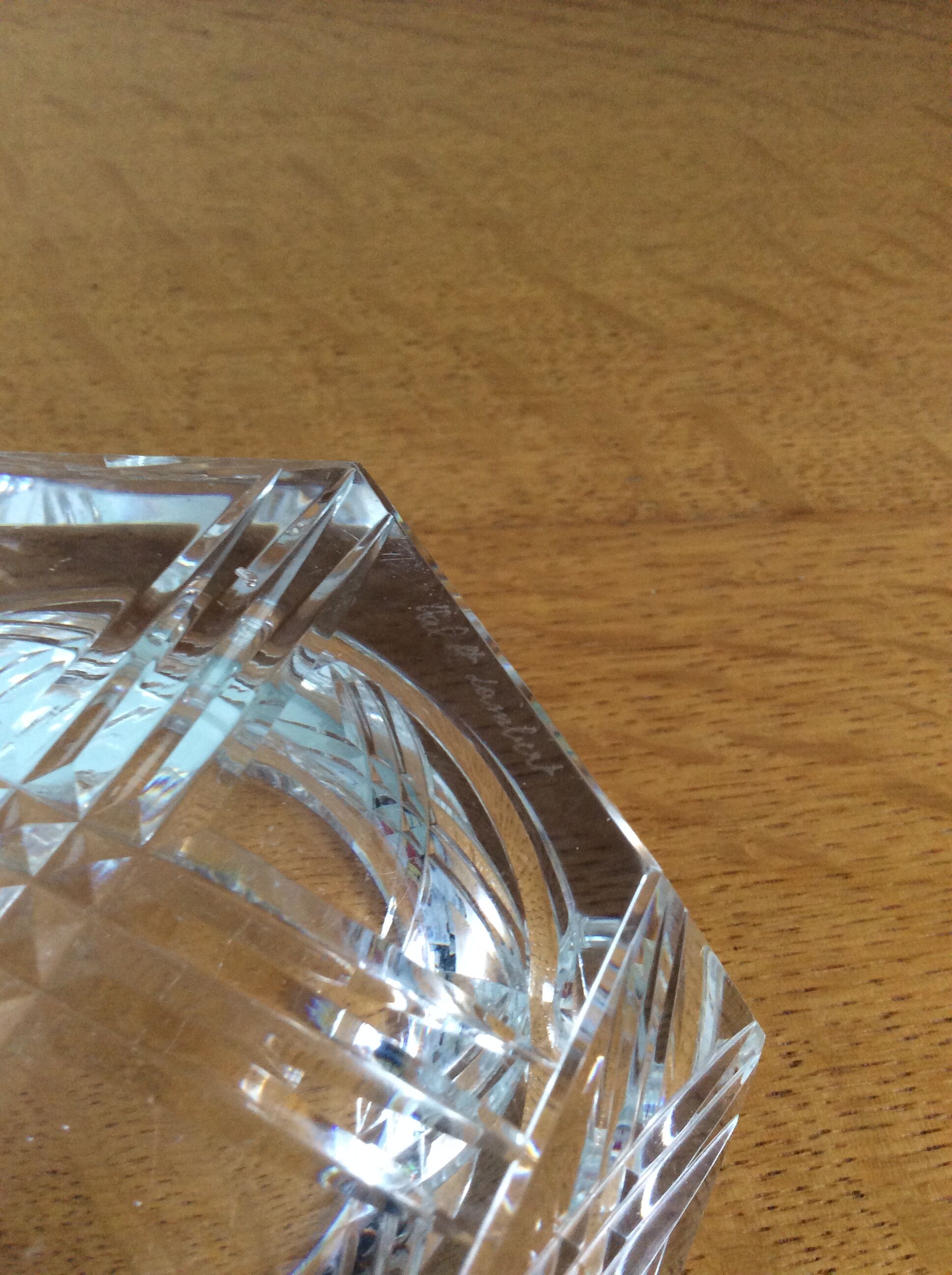 Vintage crystal ashtray Val St Lambert