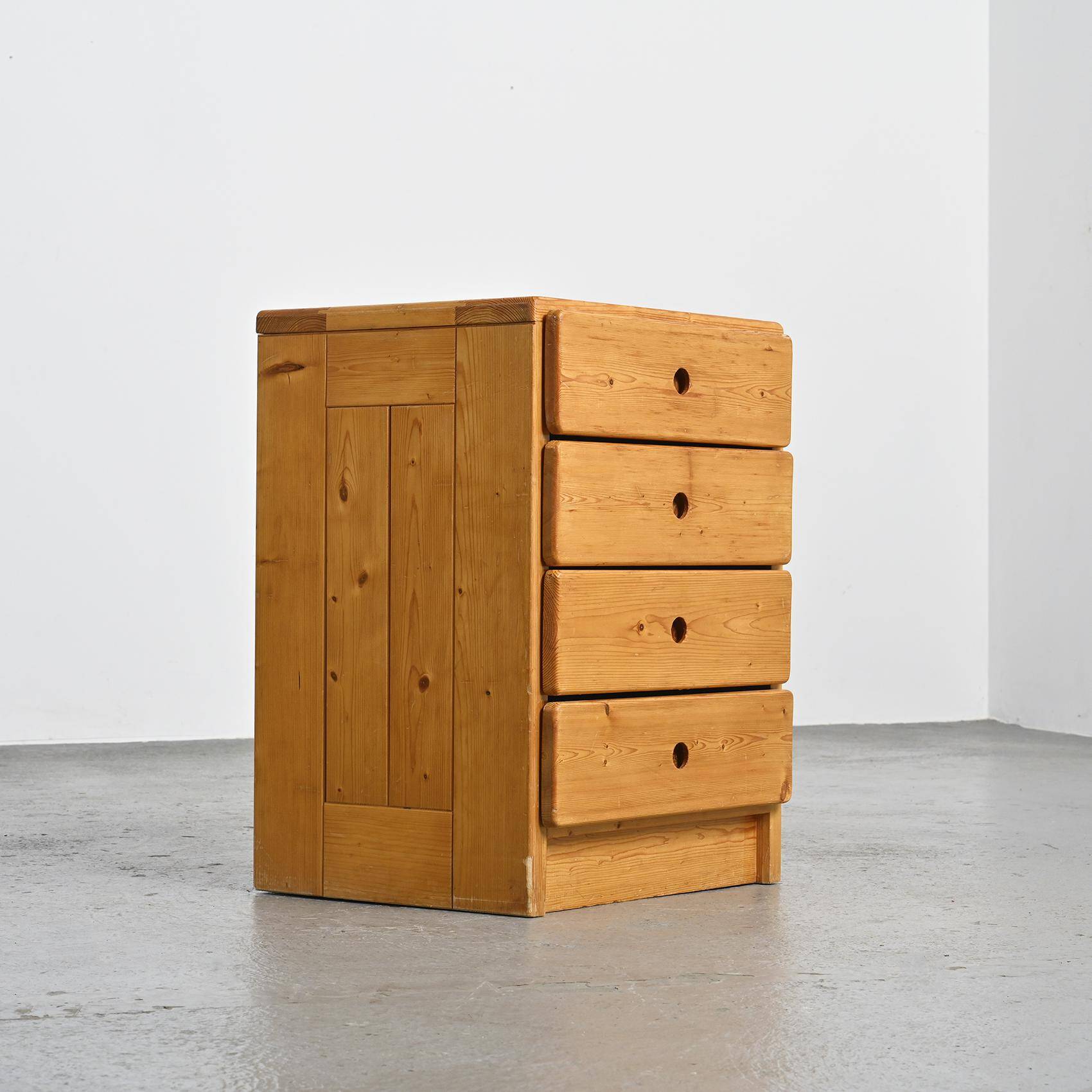 Pine chest of drawers, Les Arcs 1800, France