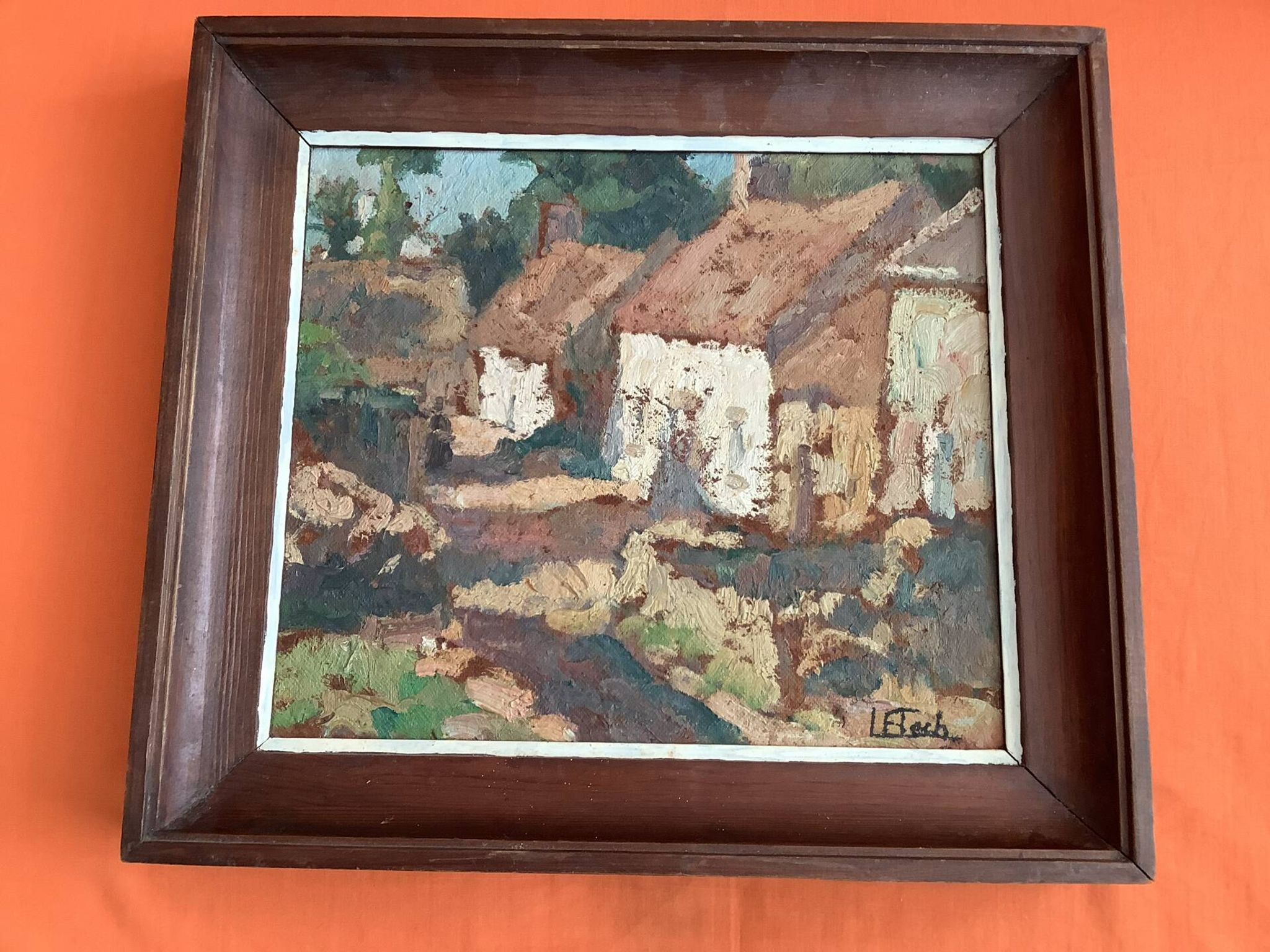 Floch Lionel Oil Village Landscape