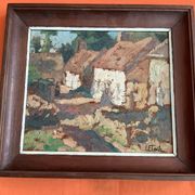 Floch Lionel Oil Village Landscape