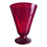 Red Empoli fan vase 1950 XL