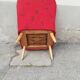Fauteuil cocktail tissu rouge