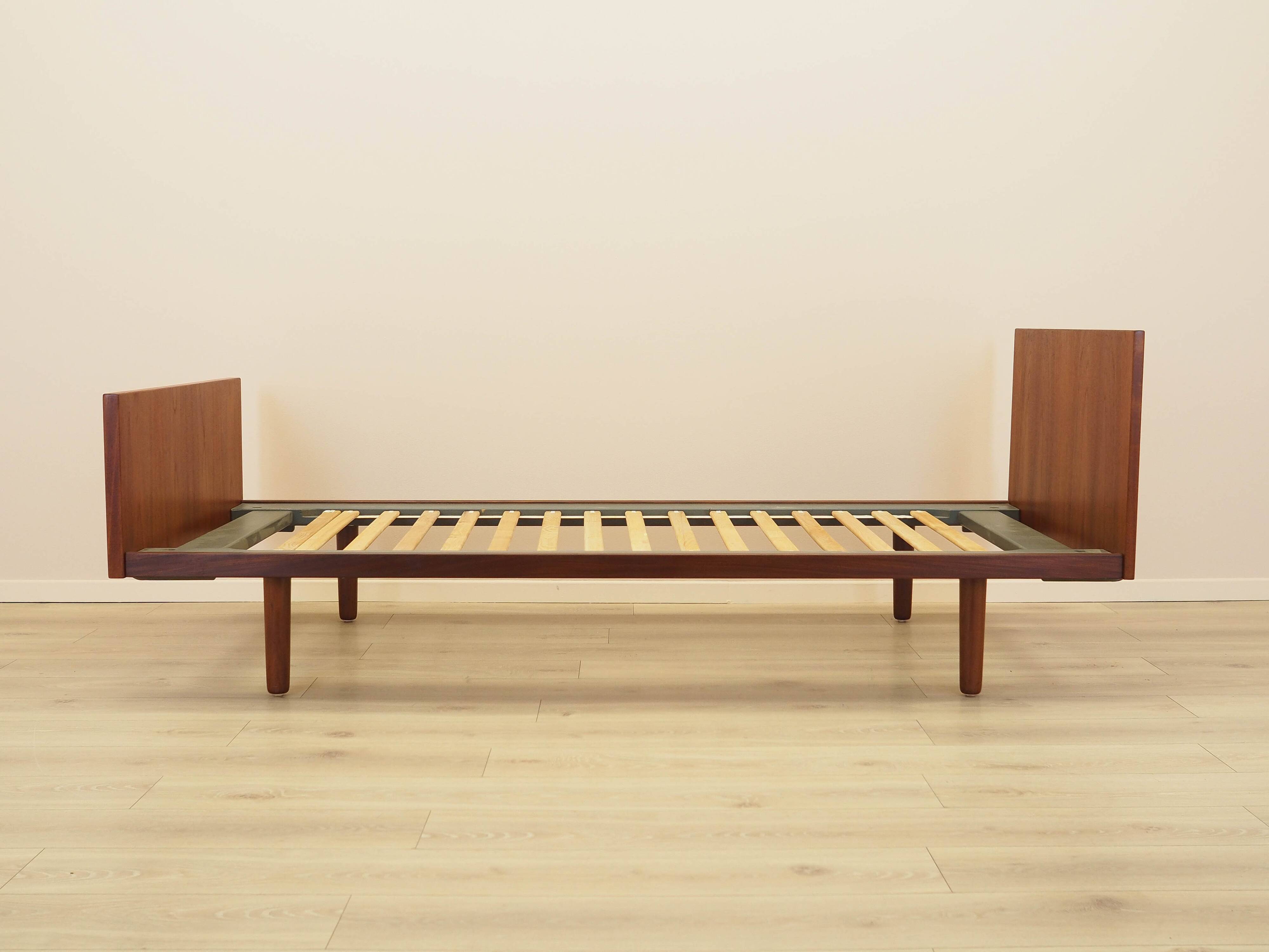 Teak bed, Danish design, 1960s, designer: Hans J. Wegner, manufacturer: Get