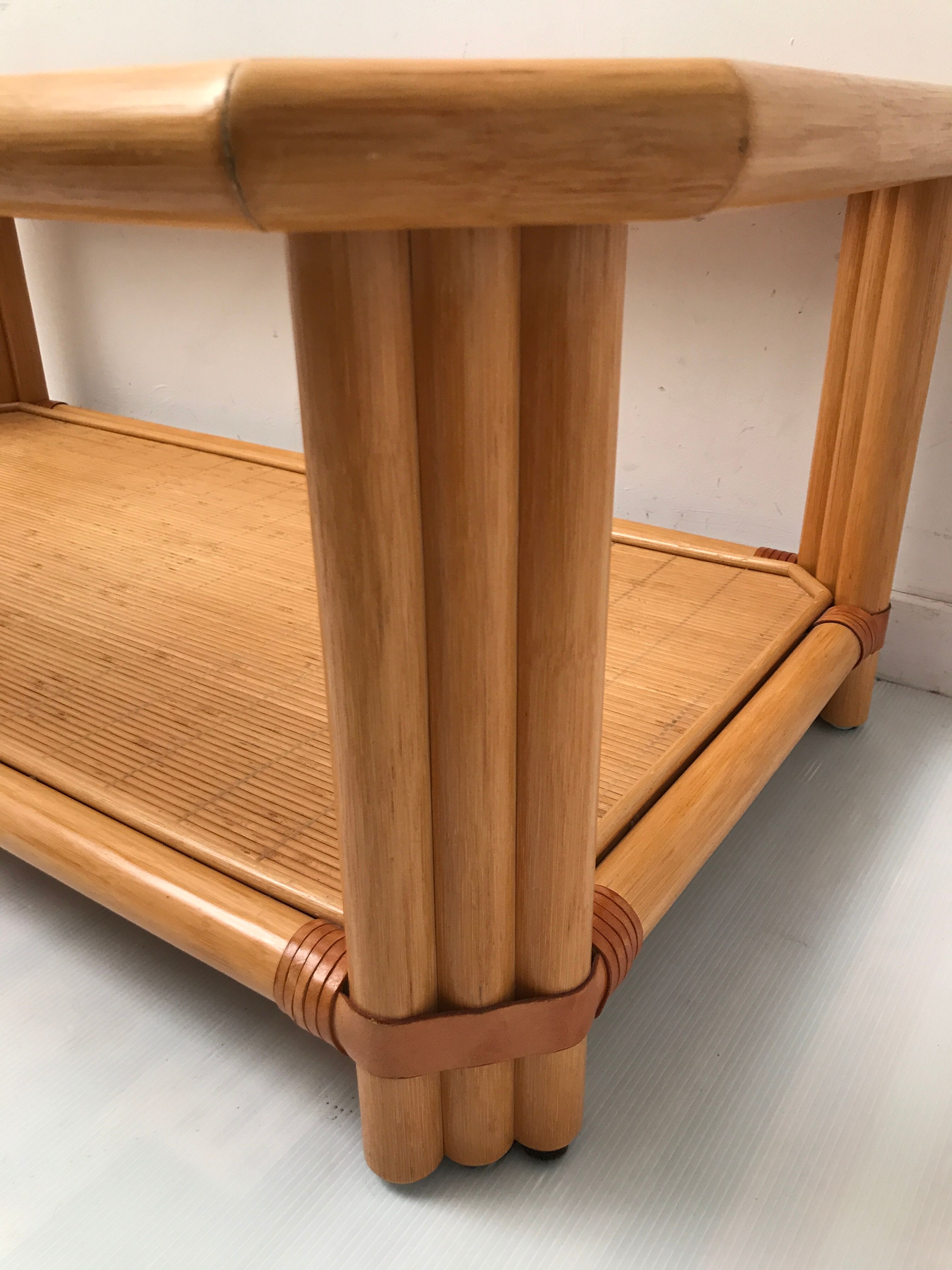 Bamboo coffee table 60-70s