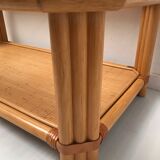 Table basse en bambou années 60-70
