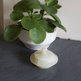 Vintage white marble round box