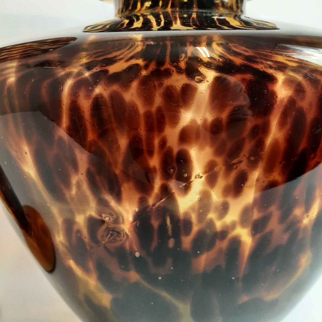 Vintage 80s / 90s spotted vase, Murano glass for Dior.