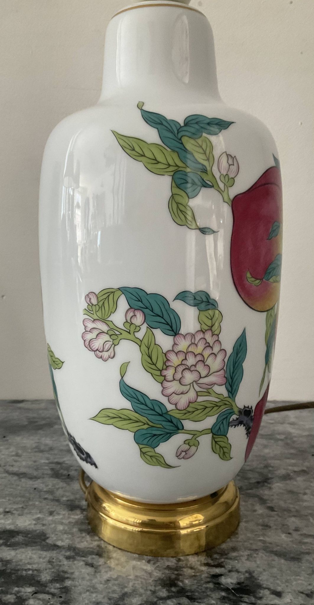 Lamp base in Paris porcelain