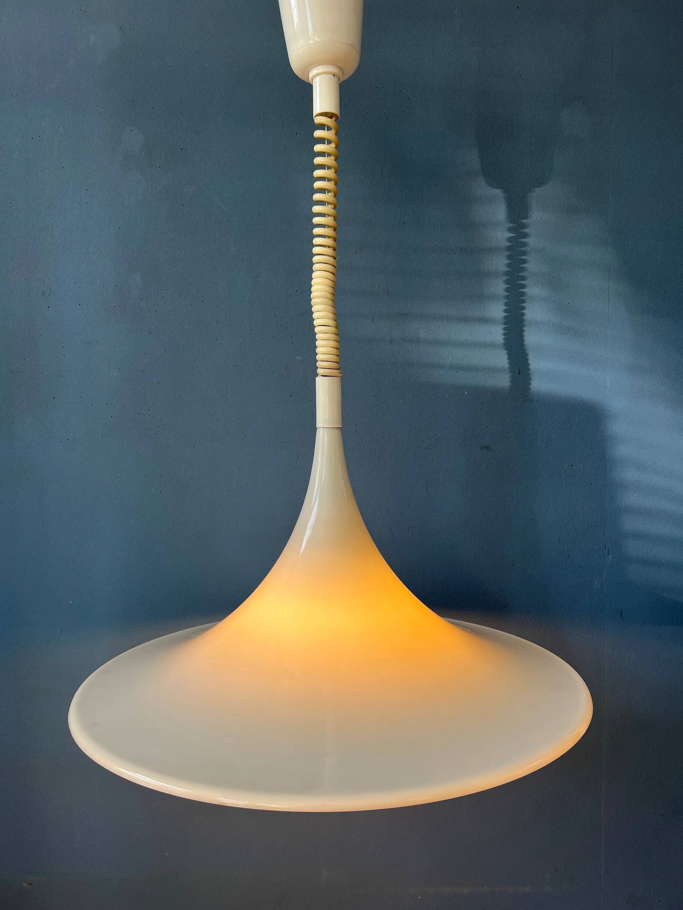 White Space Age Suspension "Witch Hat" Mid-Century