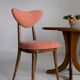 Vintage Heart Chair in Orange Velvet, Europe, 1960s