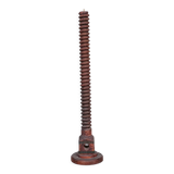 Antique art deco french turned oak floor lamp