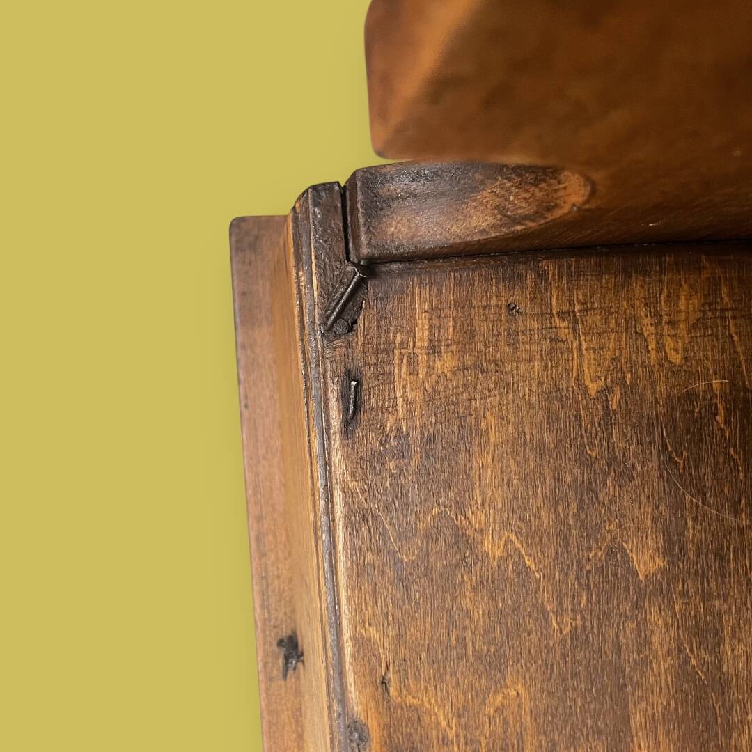 Small antique wooden stool chest – handcrafted