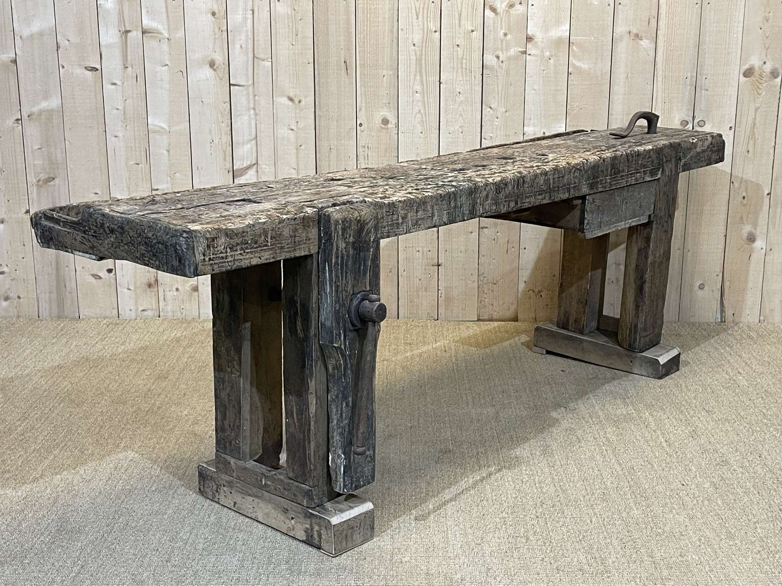 1930s carpenter's workbench in oak, poplar and beech